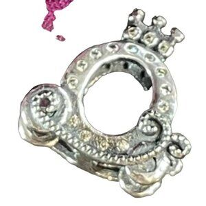 Disney Cinderella Bracelet Charm Princess Carriage Silver Bead Jewelry Charm